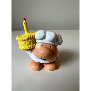 ZIGGY Cake Baker Birthday PVC Figure Approx 2.2"Tall 1981 Knickerbocker